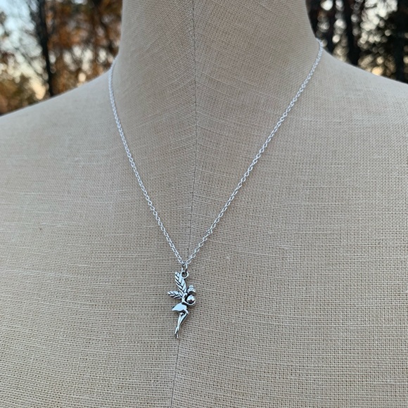 NWT Sterling Silver Plated Chain & Alloy Fairy Charm Necklace - Picture 10 of 13